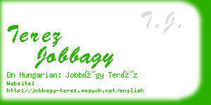 terez jobbagy business card